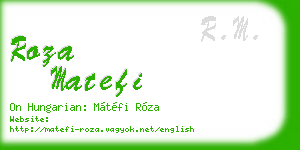 roza matefi business card