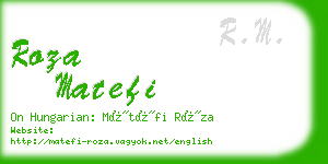 roza matefi business card